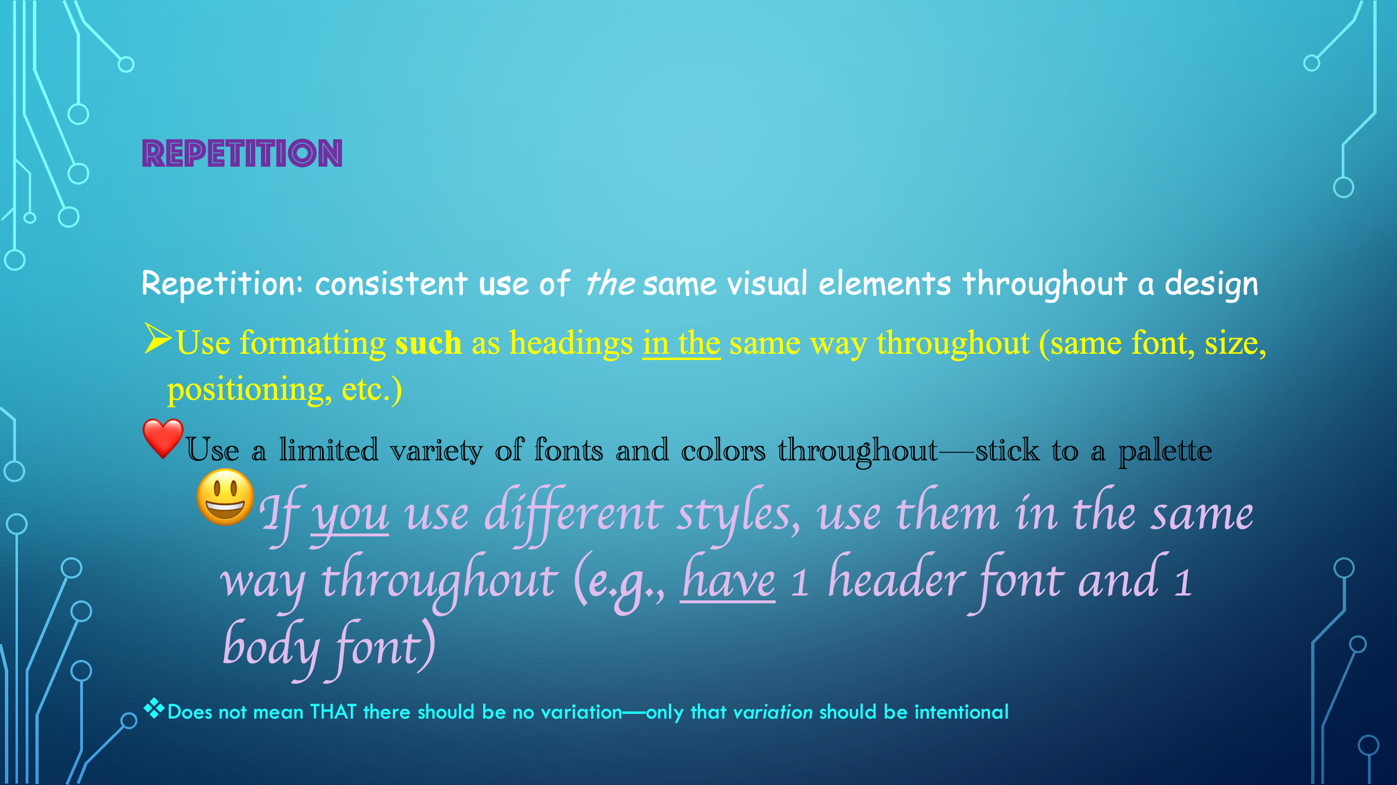 Repetition Non-Example